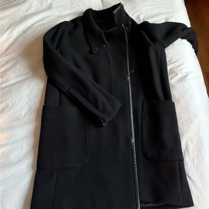 Madewell black city grid coat